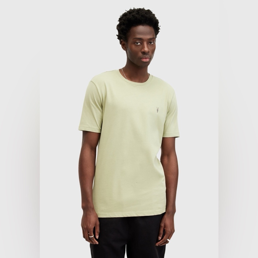 Gently Used- All Saints Yellow Slim Fit Short Sleeve Tee Size M - Picture 3 of 8